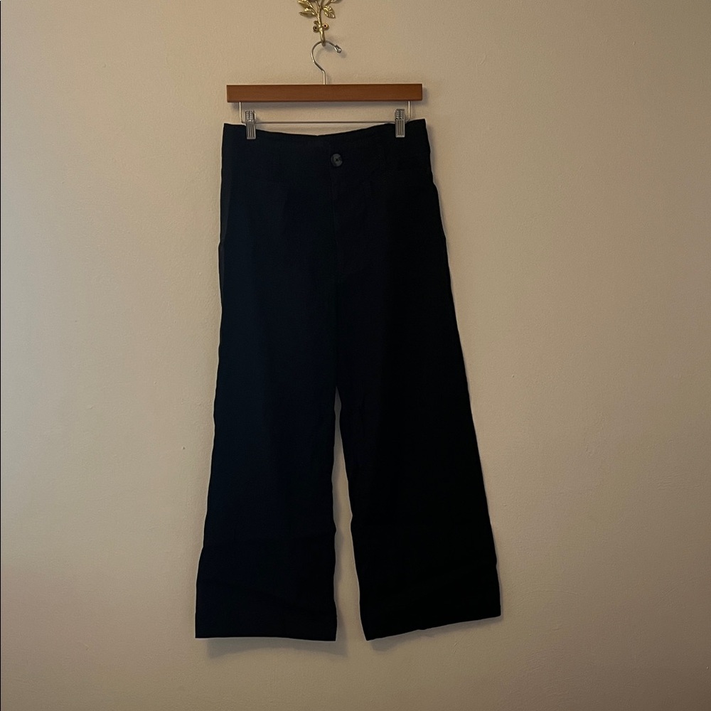 Anthropologie Maeve Black Linen Colette Pants